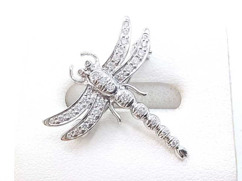 ティファニー買取 エンチャントドラゴンフライブローチ Pt950