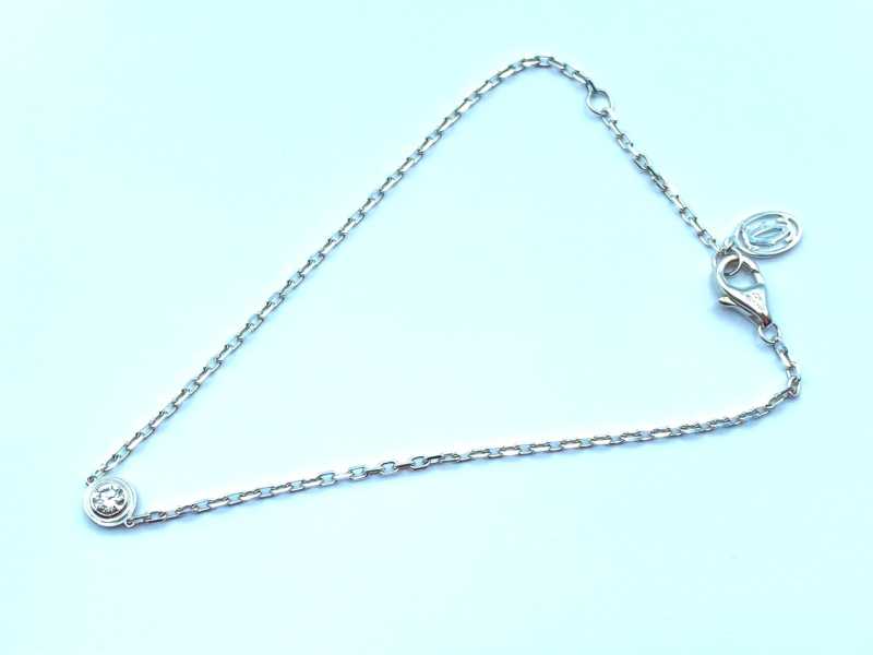 カルティエ買取 750WG ダムール SM ダイヤモンド ブレスレット