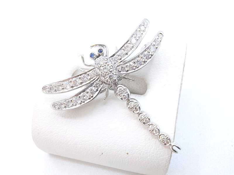 ティファニー買取 エンチャントドラゴンフライブローチ サファイア