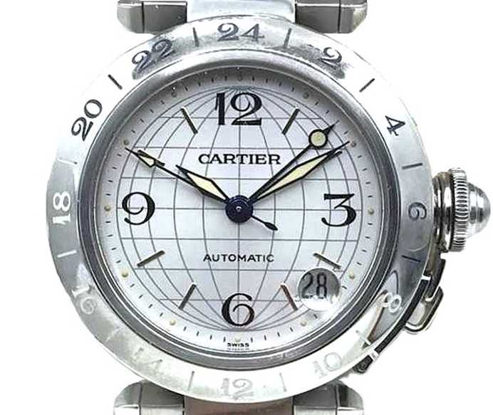 カルティエ買取　パシャC　メリディアンGMT　W31029M7