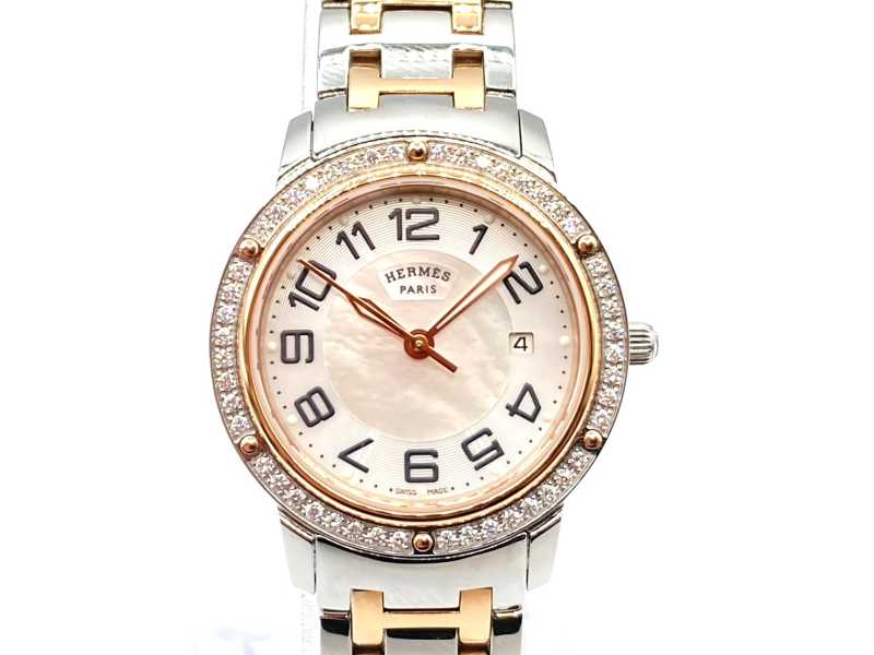 エルメス買取 クリッパー クラシック ナクレ ダイヤベゼル CP1.322