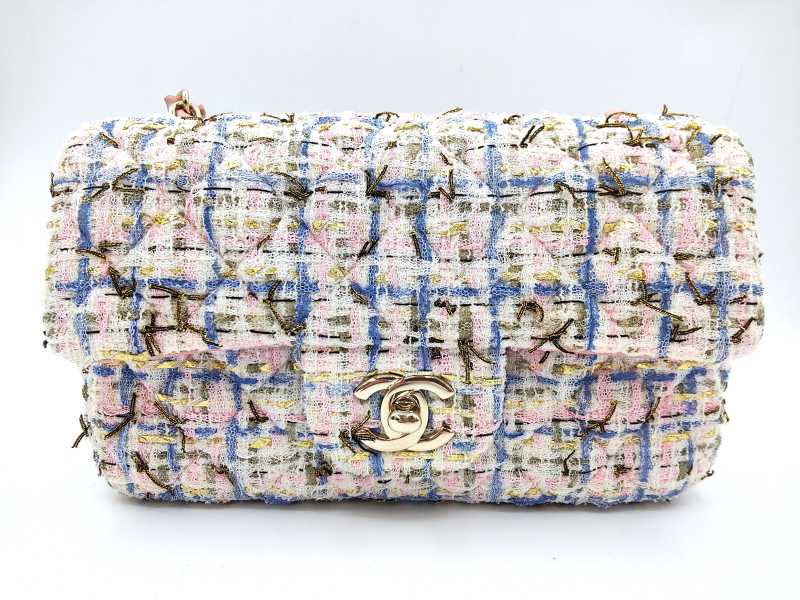 シャネル買取 ミニマトラッセ20 チェーンショルダーバッグ ツイード