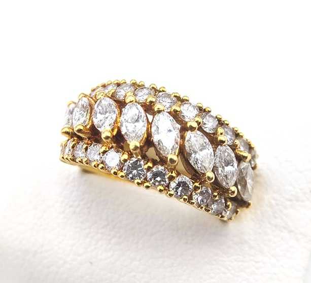 宝石買取　ダイヤモンドリング　K18