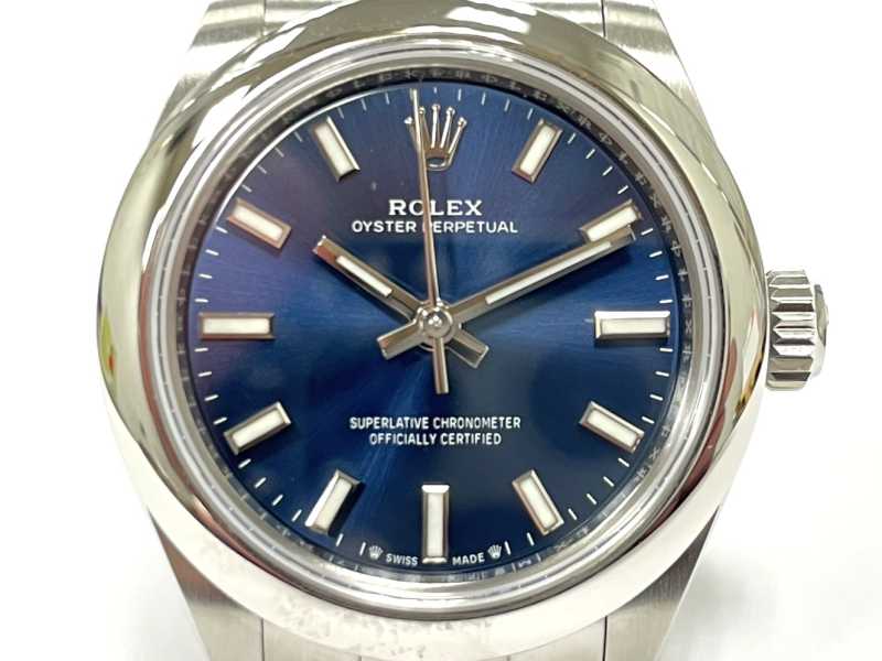 ロレックス買取 オイスターパーペチュアル 28 青文字盤 Ref.276200