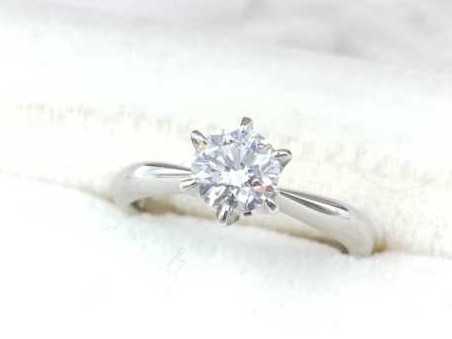 ダイヤモンド買取 プラチナ台 ダイヤモンド 0.505ct ティファニー セッティング リング
