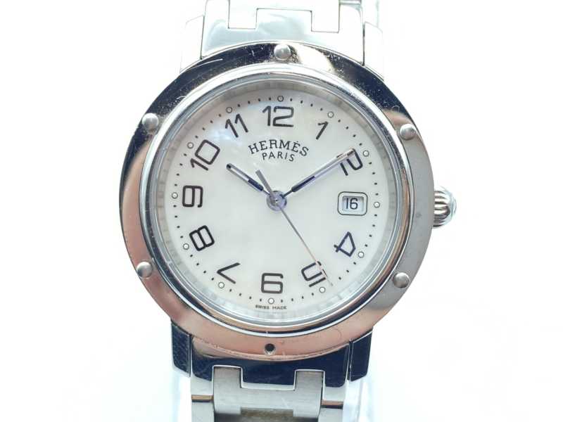 エルメス買取 クリッパー シェル文字盤 CL6.410