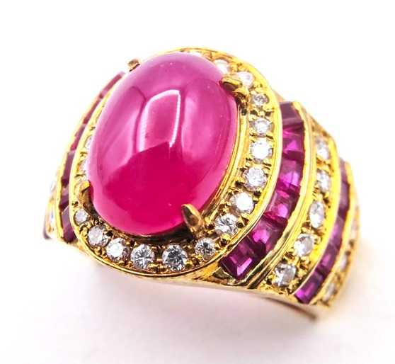 宝石買取　ルビーダイヤモンドリング　750