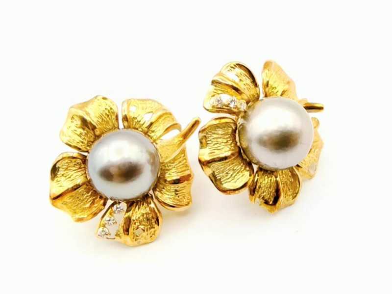 K18イヤリング　買取　パール