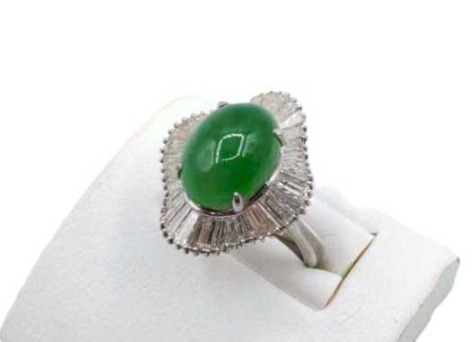宝石買取 Pt900 翡翠 ダイヤモンド リング
