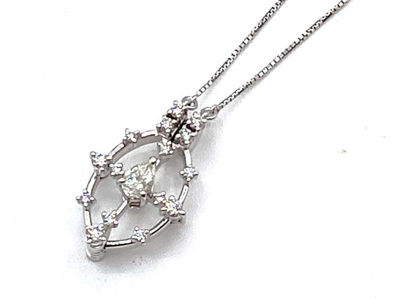 タサキ買取 ダイヤモンドネックレス K18WG