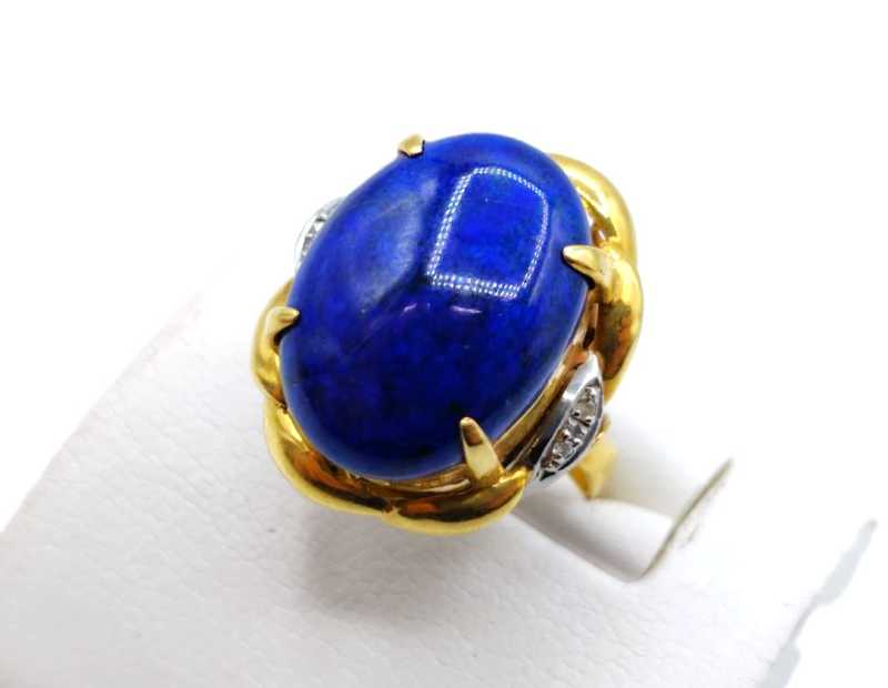 宝石買取 K18 Pt900 ラピスラズリ ダイヤモンド リング
