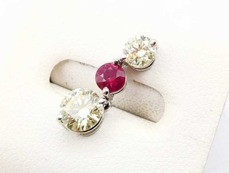 PT900トップ　買取　ダイヤ ルビー