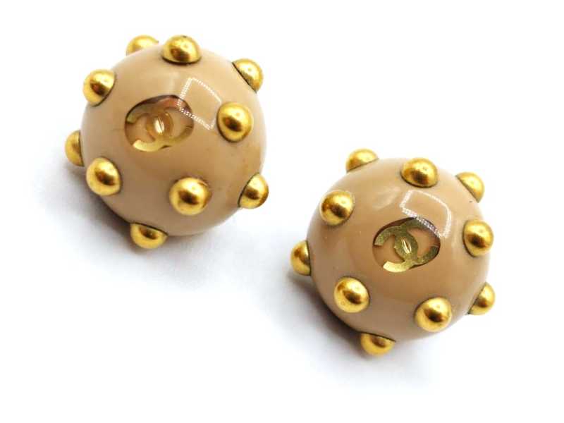 シャネル買取 ベージュ ボール イヤリング