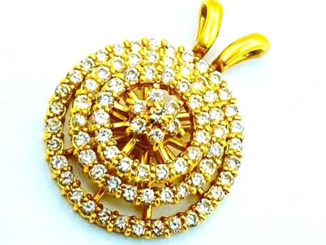 ダイヤモンド買取 K18イエローゴールド台 ダイヤモンド 2.02ct ペンダント