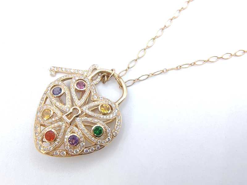 ティファニー フィリグリー ラージハート マルチネックレス