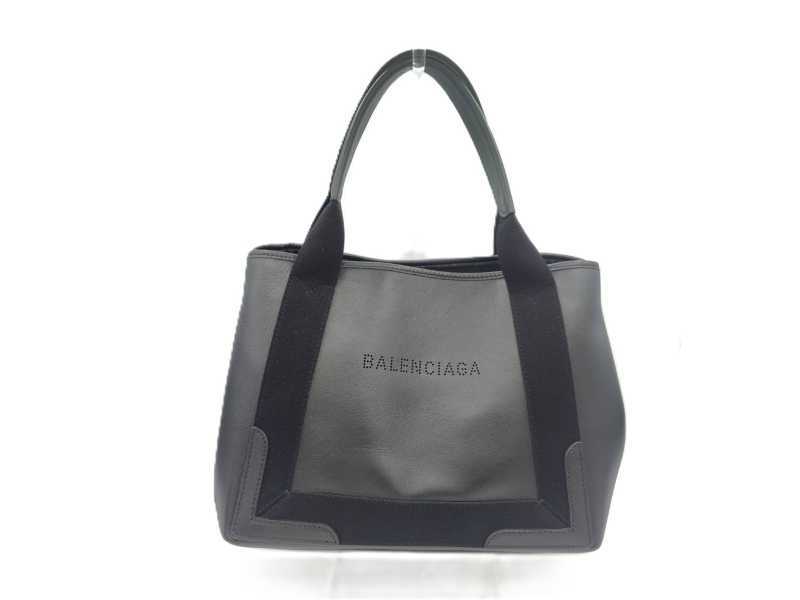 バレンシアガ　買取　ネイビーカバス