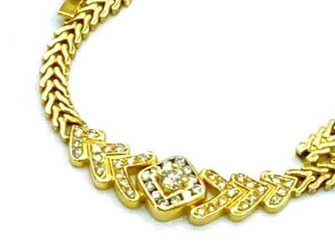 ダイヤモンド買取 K18 イエローゴルド台 ダイヤモンド ネックレス