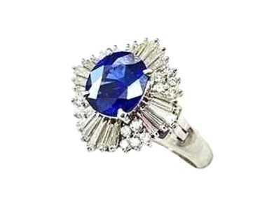 宝石買取 Pt900 サファイア ダイヤモンド リング