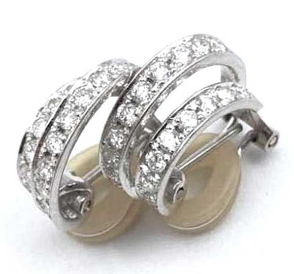 宝石買取　ダイヤモンドフープイヤリング　プラチナ