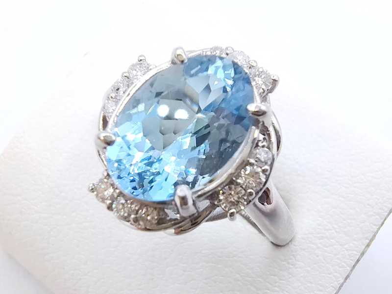 宝石買取 アクアマリンプラチナリング