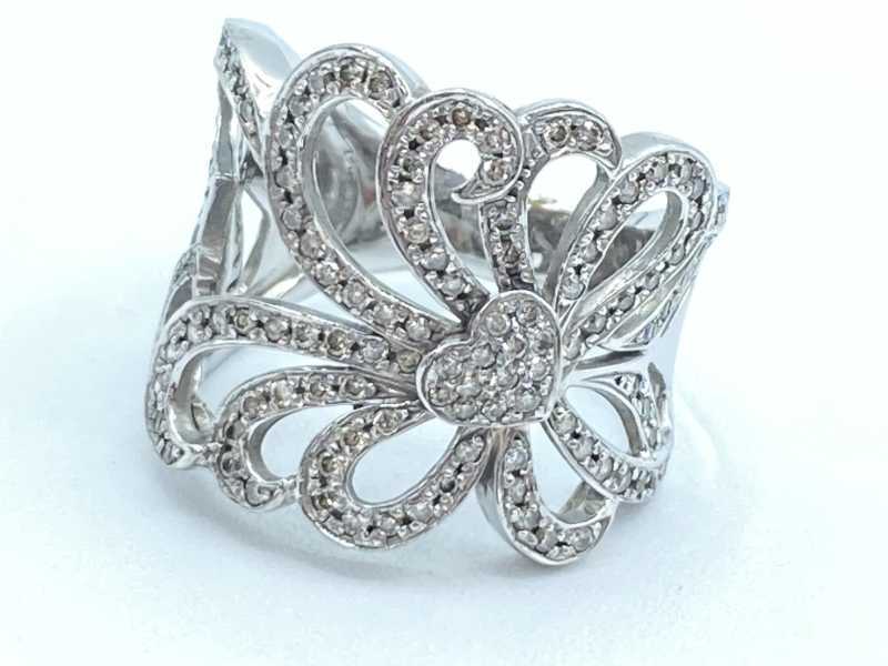 ダイヤモンド買取 K18ホワイトゴールド台 ダイヤモンド 1.50ct デザインリング