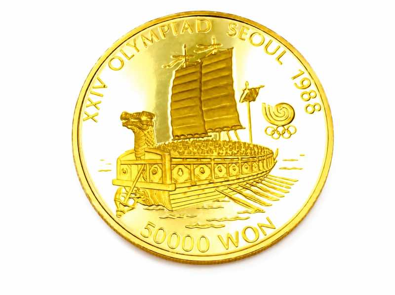金買取 K22 大韓民国 ソウルオリンピック金貨 50,000ウォン 33.6g
