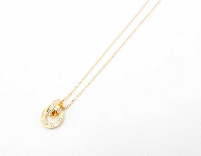 カルティエ　買取　サークルネックレス　750YG/ダイヤ