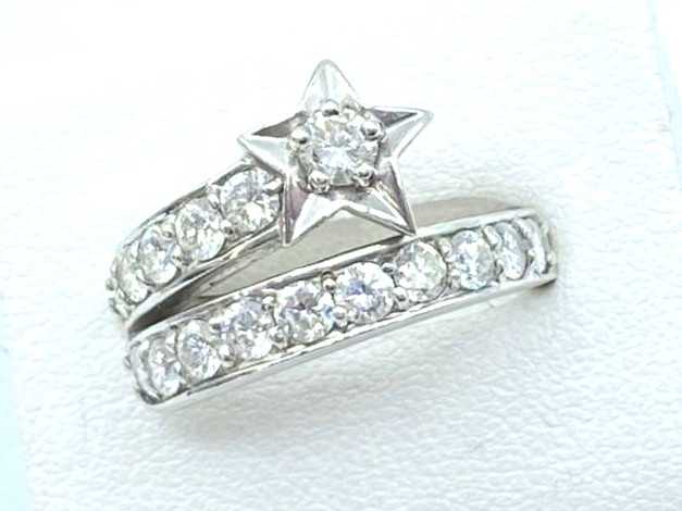 ダイヤモンド買取 プラチナ台 ダイヤモンド 1.30ct シューティングスター デザインリング