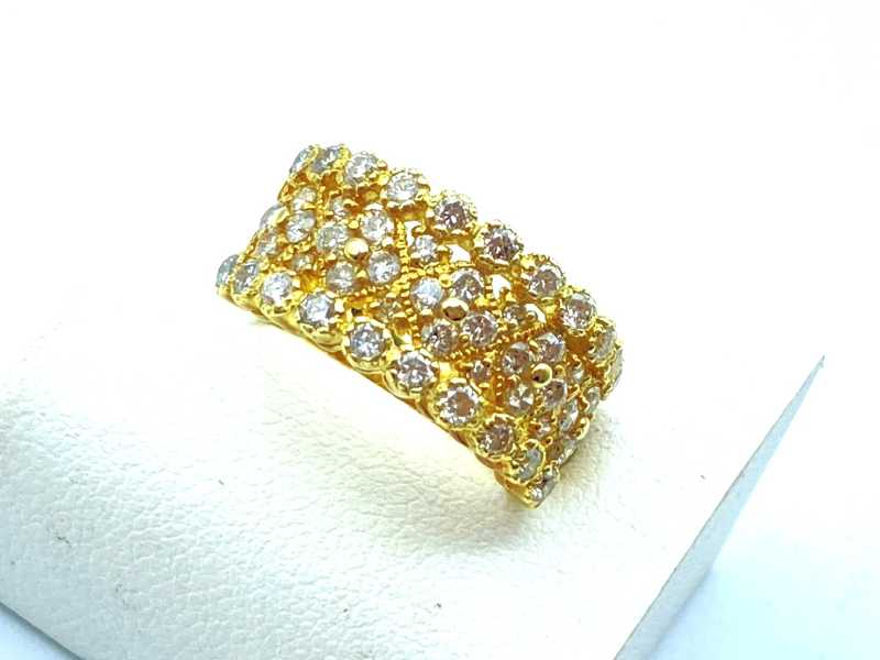 ダイヤモンド買取 K18イエローゴルド台 ダイヤモンド 1.00ct デザインリング