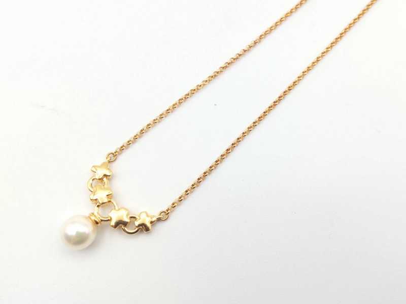 ミキモト パール付ネックレス　750YG